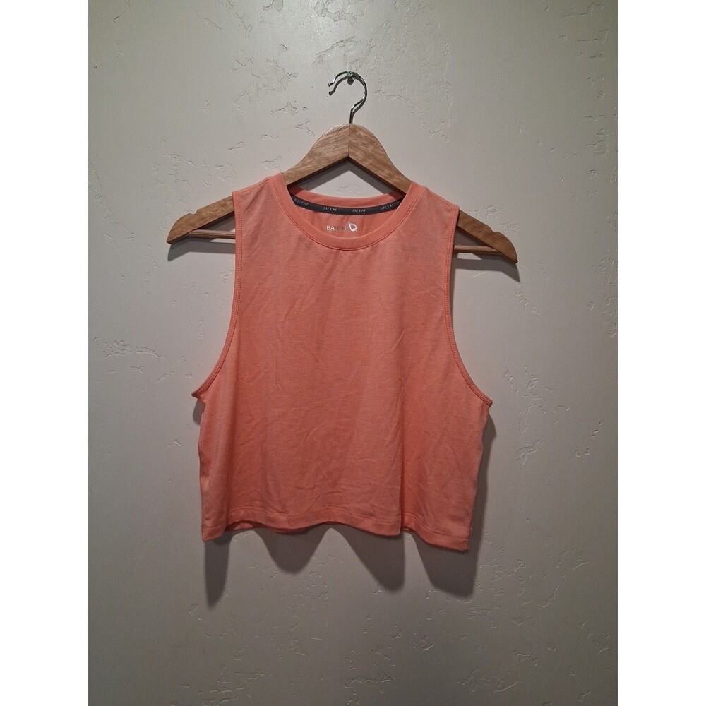 Baleaf Women's Sz S Peach Orange Sleeveless Athletic Tank Top Stretch Activewear